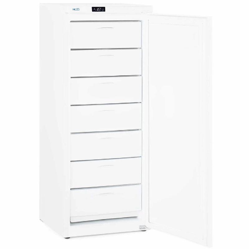CISABA Congélateur vertical professionnel 157 litres avec 7 tiroirs pour CHR. Armoire de congélation professionnelle pour restaurant. - blanc CSB-220_0