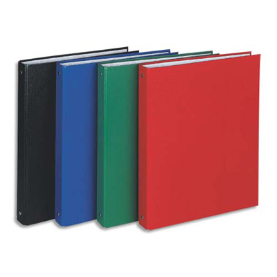 CLASSEUR 4 ANNEAUX EXACOMPTA - COUVERTURE RIGIDE PAPIER PLASTIFIE - DOS 4 CM - A4 - COLORIS ASSORTIS
