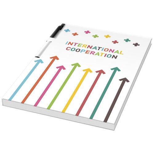 Ensemble conférencier Essential - bloc-notes A5 et stylo intégré - couverture rigide 350 g/m²_0