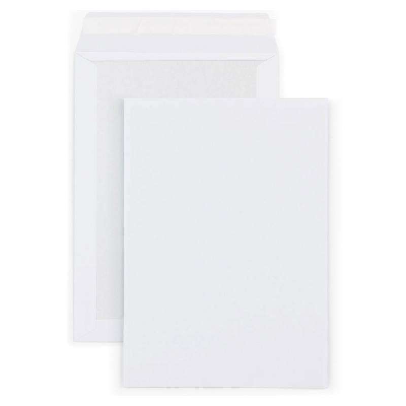 ENVELOPPE BLANCHE 120 G/M² DOS KRAFT FORMAT E4 280 X 400 MM SANS FENETRE - FERMETURE AUTO-ADHESIVE