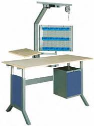 Poste de travail ergonomique - Réglable en hauteur de 735 à 1100 mm par serre-fils_0