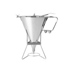 Entonnoir doseur EVA en acier inox Ø 17,5 cm - 3 douilles assorties - capacité 1,9 L_0