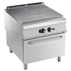 Fourneau taque coup de feu gaz - Four GN 2/1 avec plaque coup de feu et structure en inox G22/TF8-N_0
