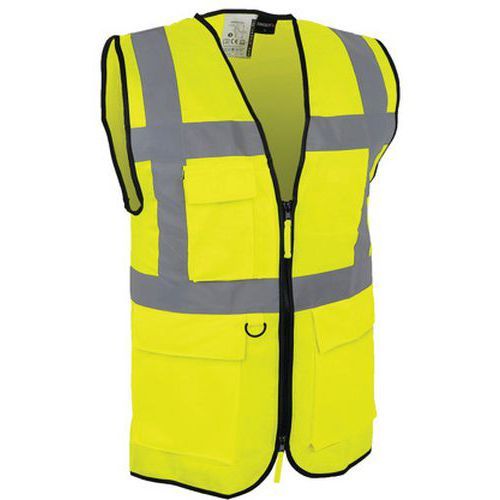 GILET DE SIGNALISATION EN POLYESTER AVEC OUVERTURE DORSALE TAILLE L - SINGER SAFETY