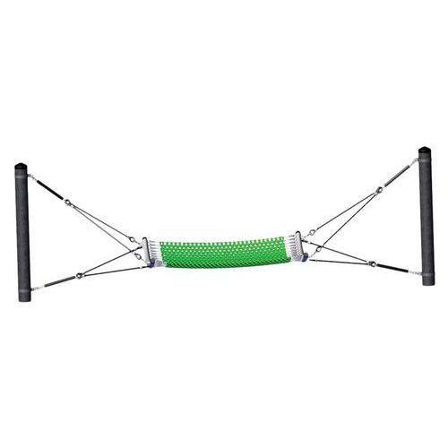 HAMAC XXL POLYPROPYLÈNE VERT - POTEAUX ACIER GALVA BRUT - HUCK