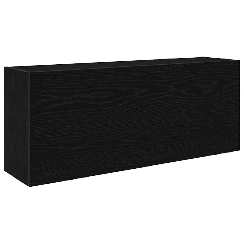 Helloshop26 - Armoire murale de bain pratique minimaliste 100 x 25 x 40 cm en bois d'ingénierie noir 02_0051294 - noir Bois massif 3000236841948_0