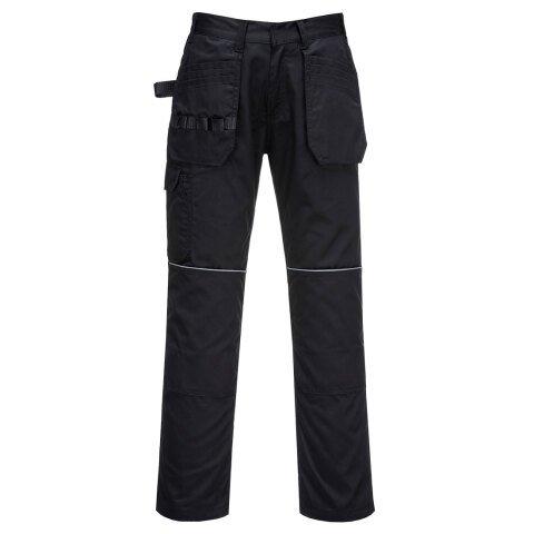 LOT DE 2 - PORTWEST ES720 ES1 ESSENTIAL PANTALON À POCHES HOLSTER NOIR - TAILLE 38 - STANDARD