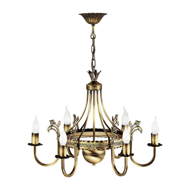 JUPITER LUSTRE CASTLE PATINÉ CLAIR À 6 LAMPES