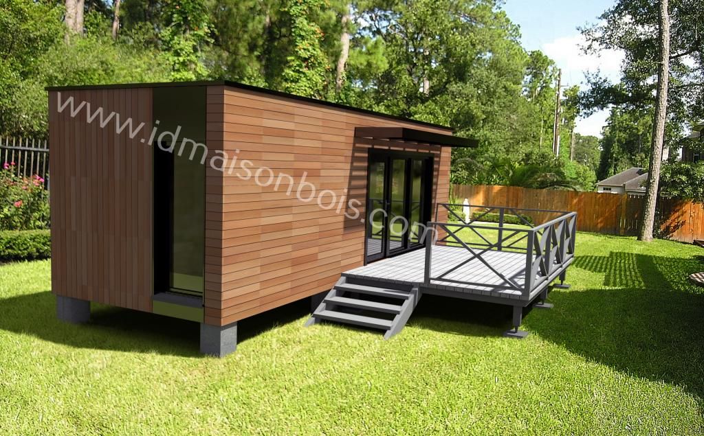 Lyon - studio de jardin - id maison bois - toit plat 20m2_0