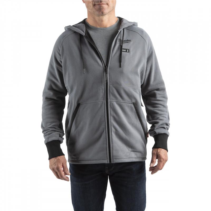 M12 hhgrey4-0 sweat à capuche gris chauffant MILWAUKEE | 4932480066_0