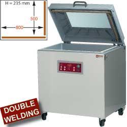 Machine sous-vide, cuve aluminium 800x500xh2/35 machine sous-vide sur meuble a cloche 910x740xh1060 - SC-124V/IVP_0