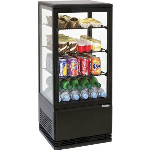 Mini vitrine réfrigérée positive 78 L Noire | Casselin - CVR78LN_0