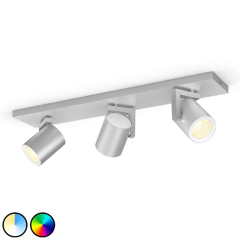 PHILIPS HUE ARGENTA SPOT LED À 3 LAMPES ALUMINIUM