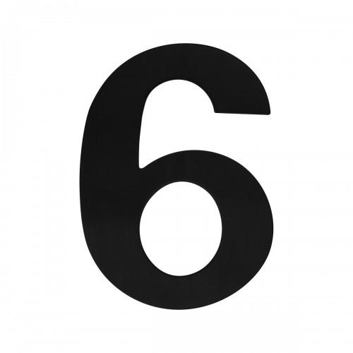 PLAQUE SIGNALÉTIQUE NUMÉRO OU LETTRE EN INOX FINITION COSMOS NOIR - 6 KARCHER DESIGN