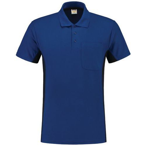 POLO BICOLOR POCHE POITRINE 202002 ROYALBLUE-NAVY S - TRICORP WORKWEAR