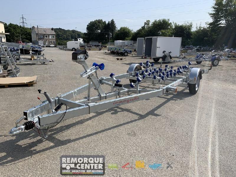 Porte bateau immergeable SUN WAY - D2418 - PTAC : 1800Kg - Kit rouleaux - 1 essieu freiné - Référence D2415_0