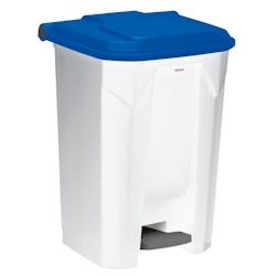 Rossignol - Poubelle de tri à pédale 80L UTILO - blanc/bleu - bleu plastique 54061_0
