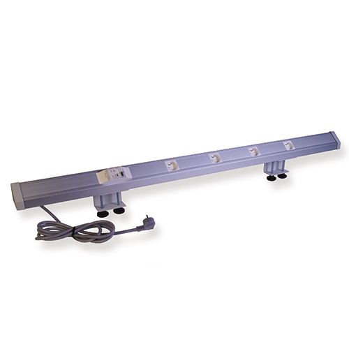 Rampe électrique inclinée en aluminium - 4 prises - Disjoncteur différentiel ou interrupteur lumineux_0