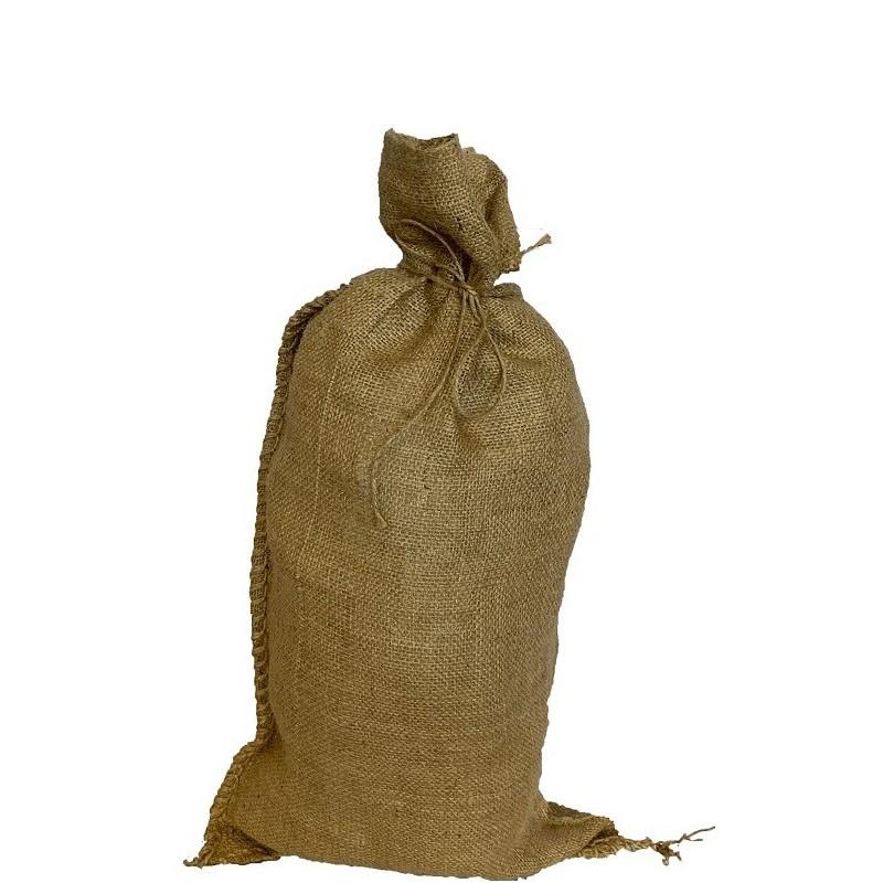 Sac en toile de jute avec cordon 30x60cm - Réutilisable, biodégradable et multi-usage_0