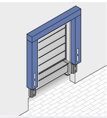 Sas d’étanchéité DFH - avec bourrelets latéraux et supérieur fixes - dimensions standards 2800 × 2500 mm_0