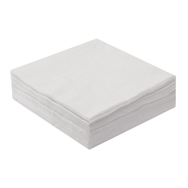 SERVIETTES DE TABLE EN PAPIER LUCART, COLORIS BLANC, LE COLIS DE 2400