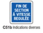 Panneau de signalisation d'indication type C51b - formats de 350 mm à 1500 mm_0