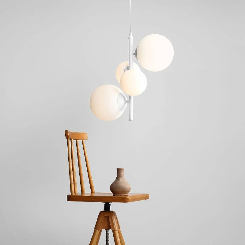 ALDEX SUSPENSION DIONE, À 4 LAMPES, BLANC