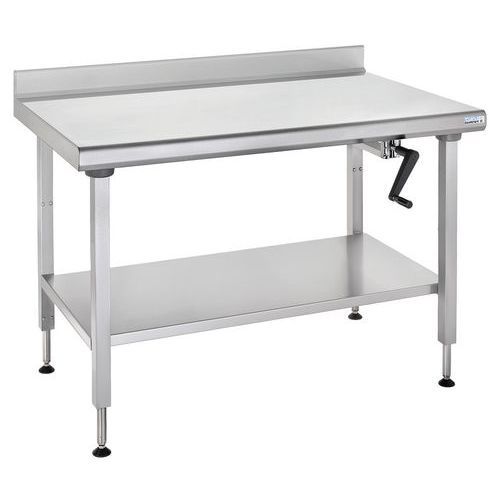 TABLE À DOSSERET À HAUTEUR RÉGLABLE ERGONOMIX AVEC ÉTAGÈRE 700X1800MM - TOURNUS EQUIPEMENT