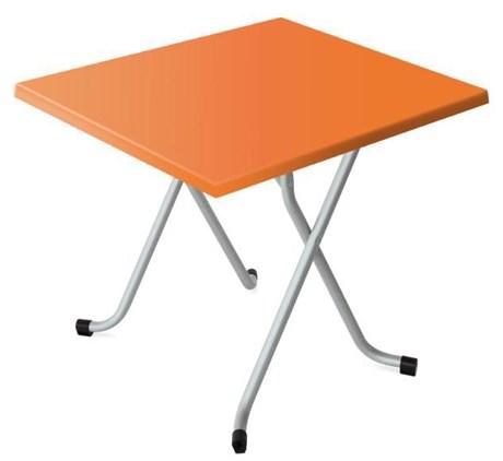 TABLE DE TERRASSE CARRÉE ALSACE ORANGE 70 X 70 CM