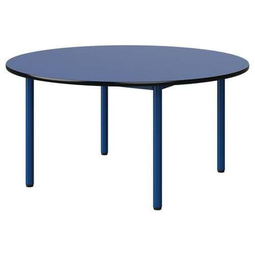 TABLE MALIBU Ø 120 T3 4P STRA BLEU U525/NOIR BLEU 5005