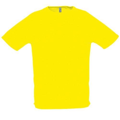 TEE-SHIRT PERSONNALISABLE DE SPORT HOMME EN POLYESTER CITRON