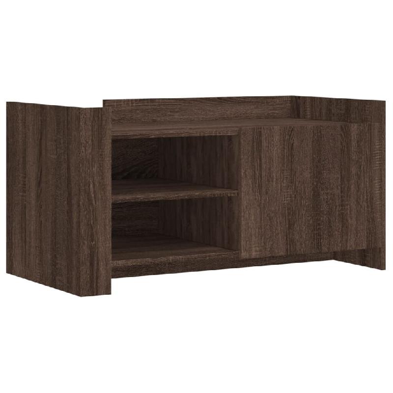 VidaXL Table basse chêne marron 100x50x50 cm bois d'ingénierie Modèle Jardin - 848366_0