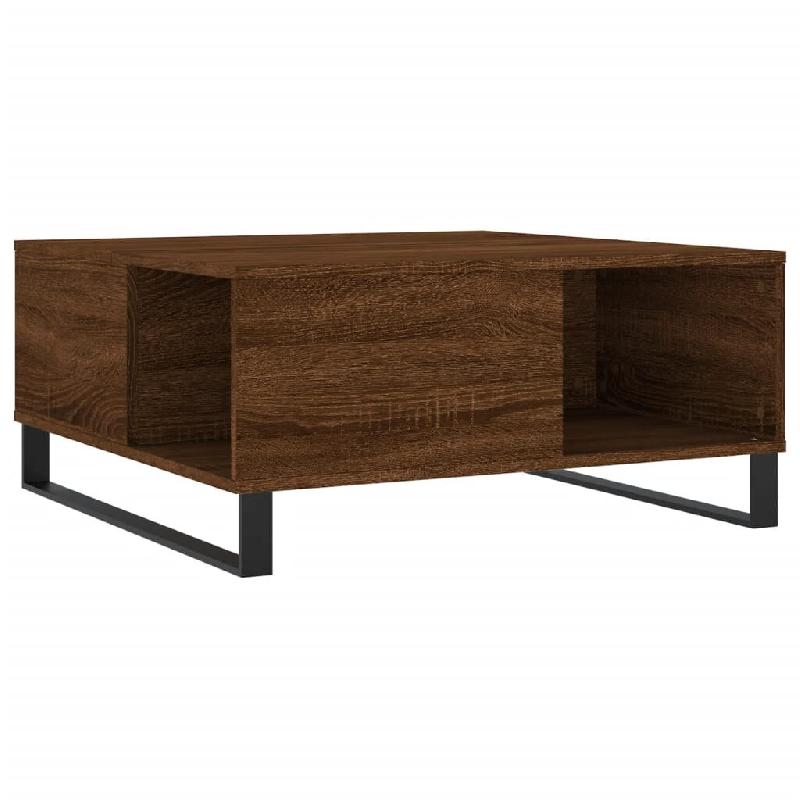 VidaXL Table basse chêne marron 80x80x36,5 cm bois d'ingénierie Modèle Nova Vintage - 830795_0