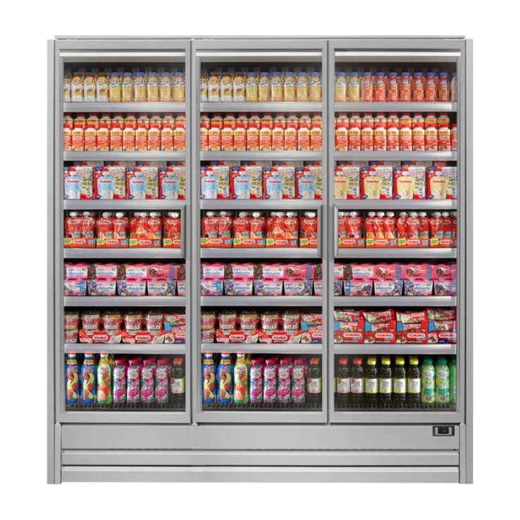 Vitrine verticale froid positif 3 portes Bonnet Névé EPTA Multifresh 3P/187 Modular P88cm (%IN1-1C-205...)_0