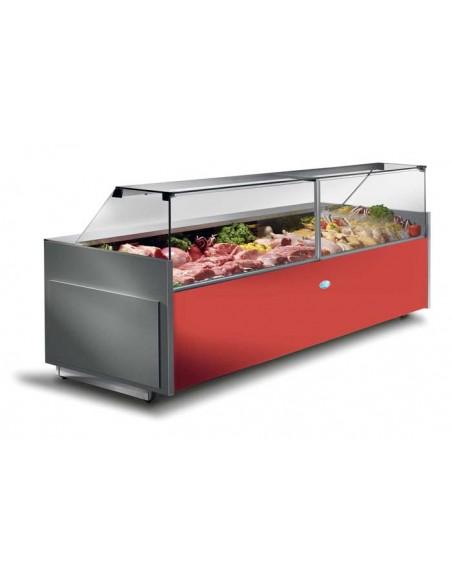 Vitrine canalisable pour viande, traiteur, produits laitiers/fromage - 760 mm - ONYX 76-1500-N/VD_0