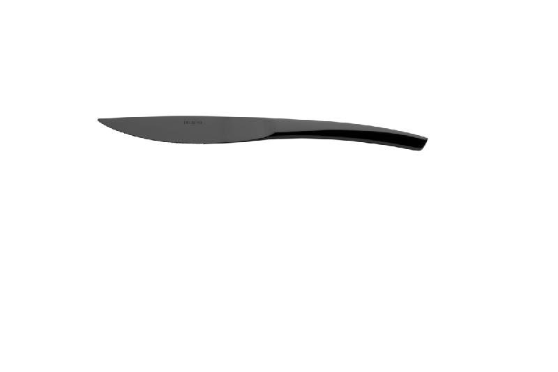 COUTEAU DE TABLE MONOBLOC NOIR 23 CM XY BLACK DEGRENNE