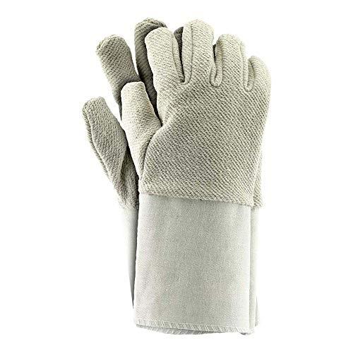 REIS RFROTM - Lot de 12 gants de protection beige taille 10 - Manchette 30 cm pour bras et manipulation d'objets chauds_0