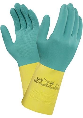 Ansell Bi-Colour 87-900 - Gants en latex de caoutchouc naturel - Protection contre produits chimiques_0