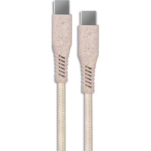 Apm ECO-câble - USB-C vers USB-C - 1m - Charge et synchronisation pour PC, smartphone, tablette, lecteur MP3_0