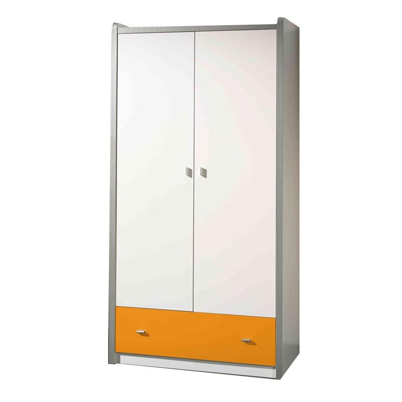 Armoire 2 portes Bonny 202 cm orange - Paris Prix - Bois à monter soi-même_0
