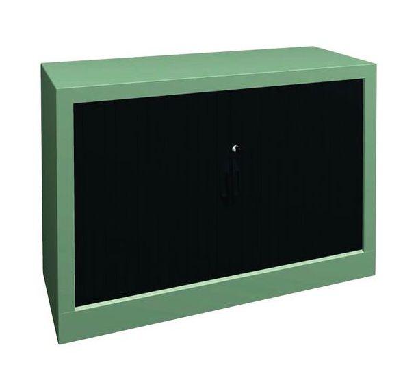 ARMOIRE À RIDEAUX LARGEUR 100 HAUTEUR 69 CM VERT-ANTHRACITE - MANUTAN COLLECTIVITÉS