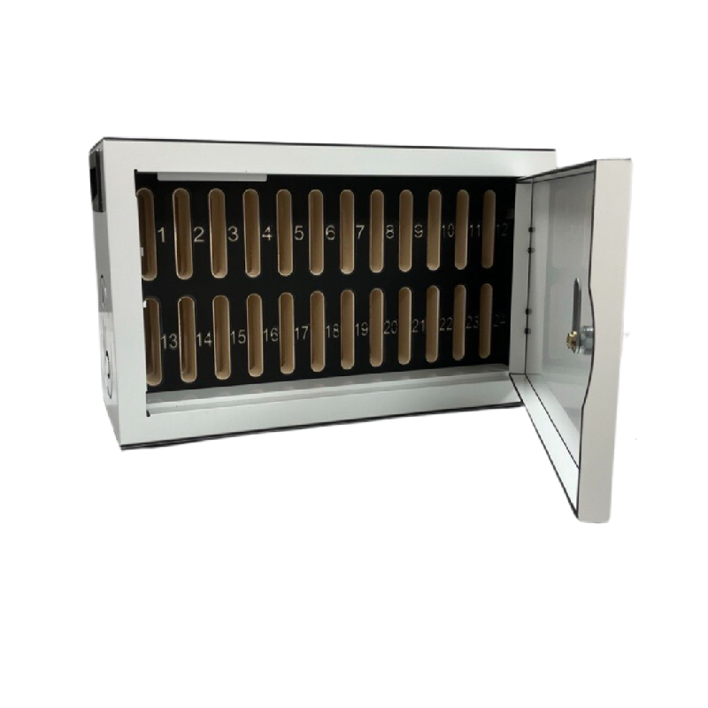 Armoire murale verrouillable avec 24 compartiments pour téléphones portables - WBTOK24W - finition blanche - Bravour®_0