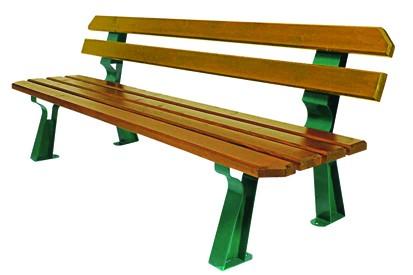 Banc public en bois - CDirect-Pro Chicago - 6 lames en pin du nord ou bois exotique - 195 cm_0