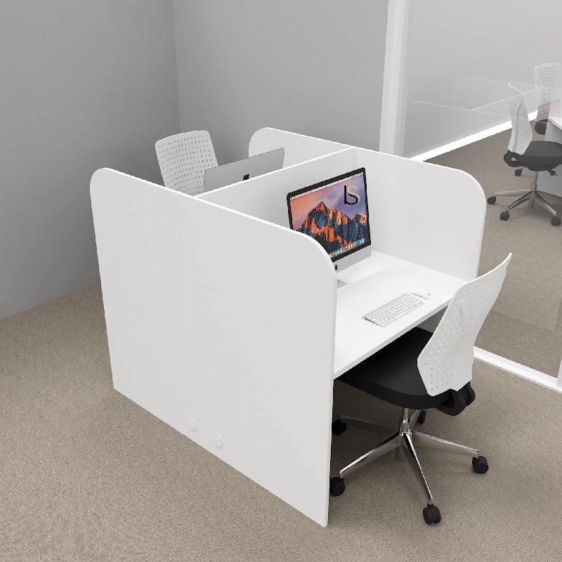 Bureau de call center version double 2 personnes Call. - 2 places, Blanc_0