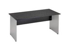 BUREAU PLATEAU NOIR 140 CM PIED PLEIN ALU MONTRÉAL 2
