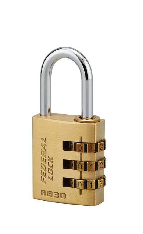 Cadenas à code 30 mm - Corps laiton monobloc - Anse acier nickelé - Combinaison modifiable 10 000 possibilités - THIRARD_0