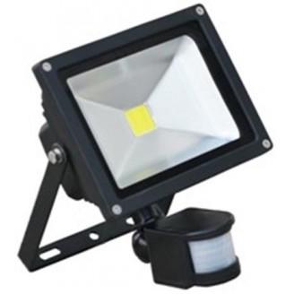 Éclairage de chantier - Projecteur LED 10W avec détecteur de mouvement - 540 lumens, IP65, blanc chaud 3000K_0