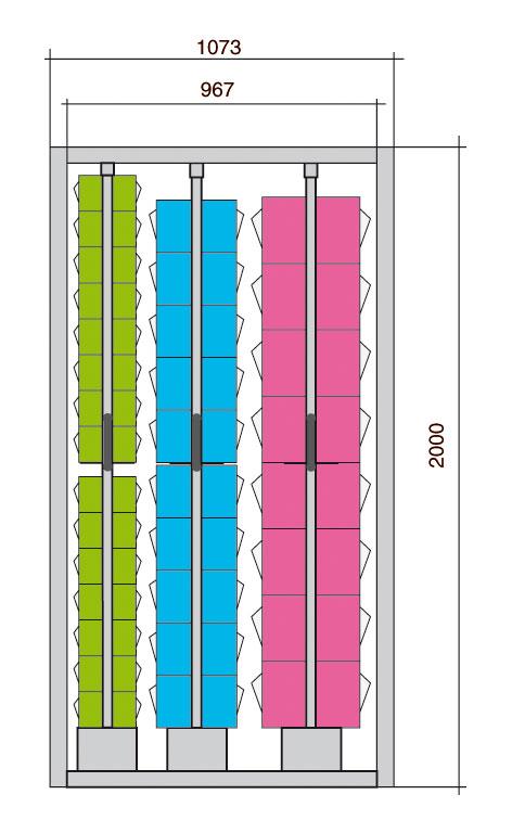 Couliplus de 66 blocs tiroirs praticbox h.2000 mm_0