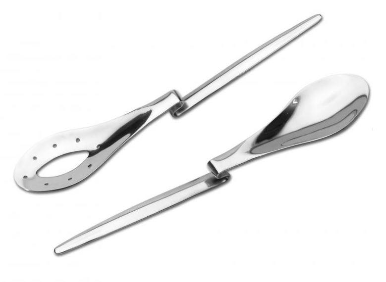COUVERTS À SALADE ONDULÉS, LONGUEUR 27,5 CM