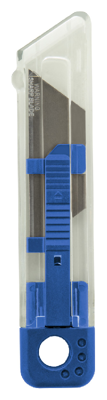 Cutter en plastique - lame auto-rétractable - couleur bleue - poids 22 gr_0